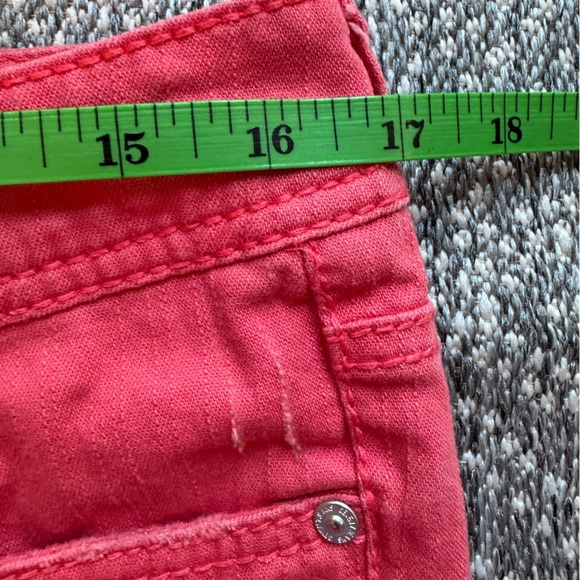 7 For All Mankind Skinny Jeans - Size 8 - Orange Coral, Stretchy, Comfortable - Picture 7 of 12